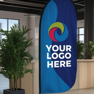 Flag GOCCIA Aluminium da INTERNO - stampa digitale lugano - marino adv